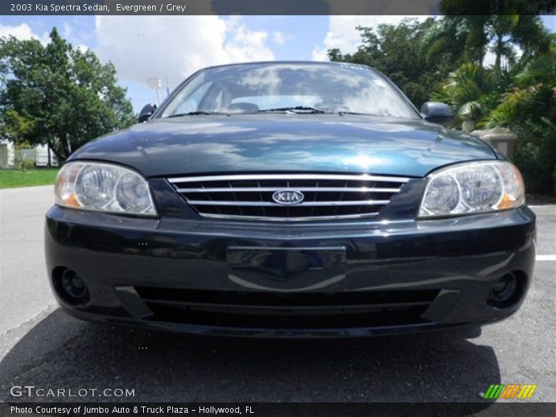 Evergreen / Grey 2003 Kia Spectra Sedan