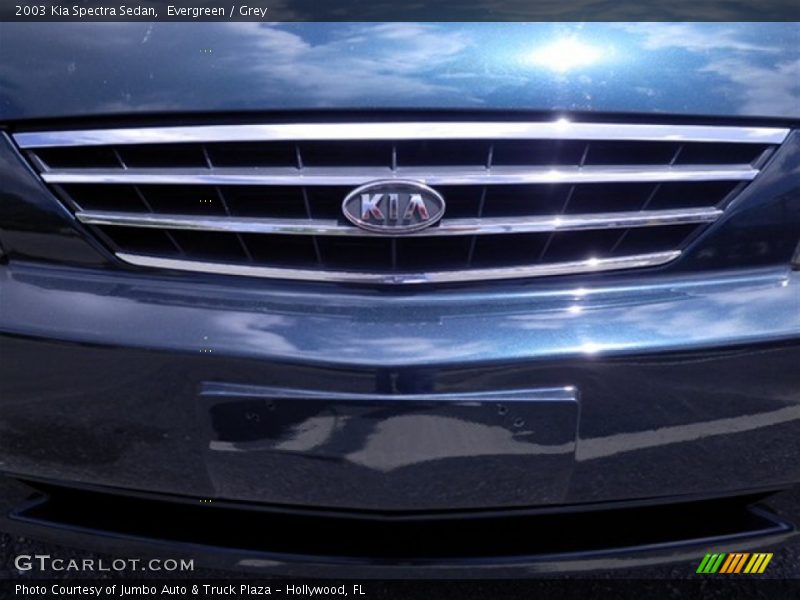 Evergreen / Grey 2003 Kia Spectra Sedan