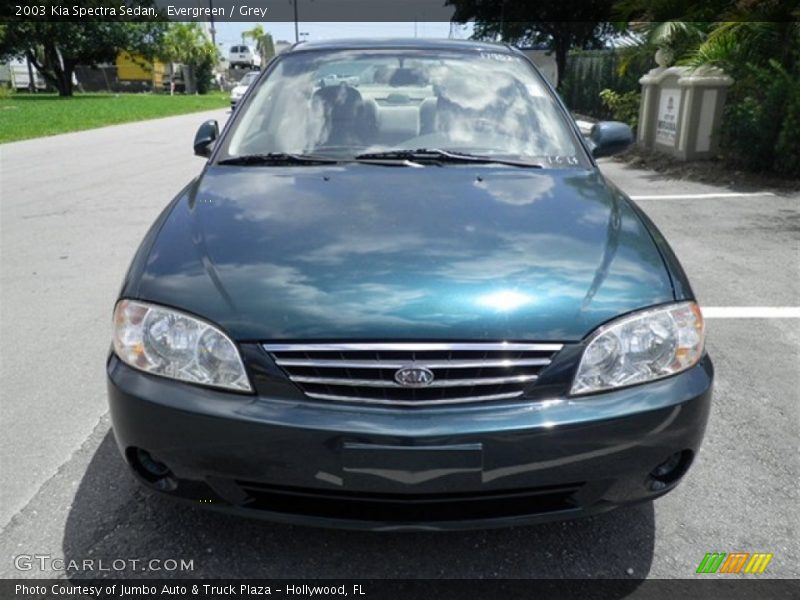 Evergreen / Grey 2003 Kia Spectra Sedan