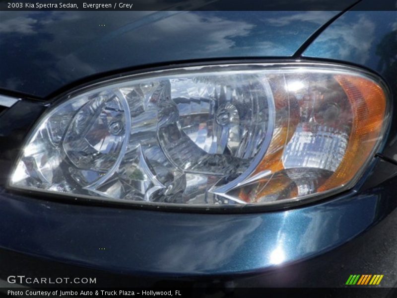 Evergreen / Grey 2003 Kia Spectra Sedan