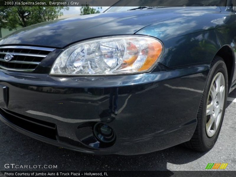 Evergreen / Grey 2003 Kia Spectra Sedan