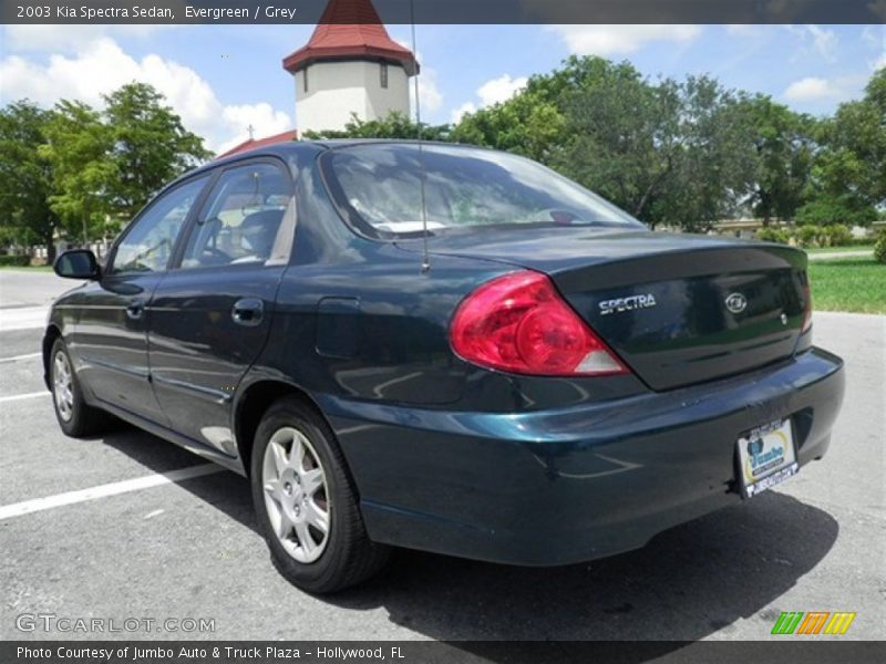 Evergreen / Grey 2003 Kia Spectra Sedan