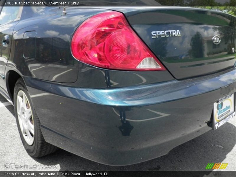 Evergreen / Grey 2003 Kia Spectra Sedan
