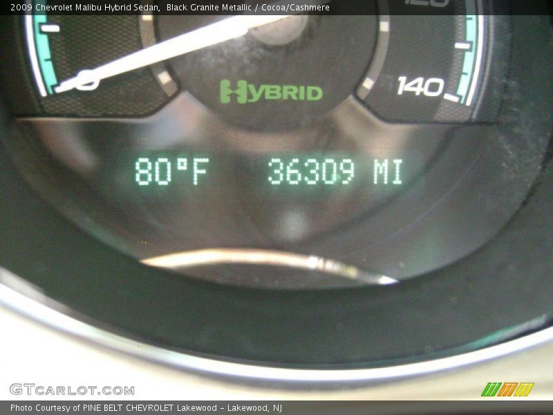 Black Granite Metallic / Cocoa/Cashmere 2009 Chevrolet Malibu Hybrid Sedan