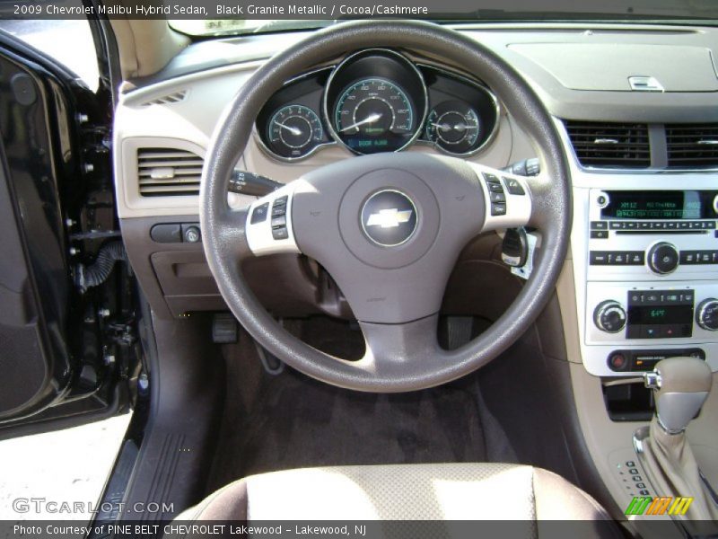 Black Granite Metallic / Cocoa/Cashmere 2009 Chevrolet Malibu Hybrid Sedan