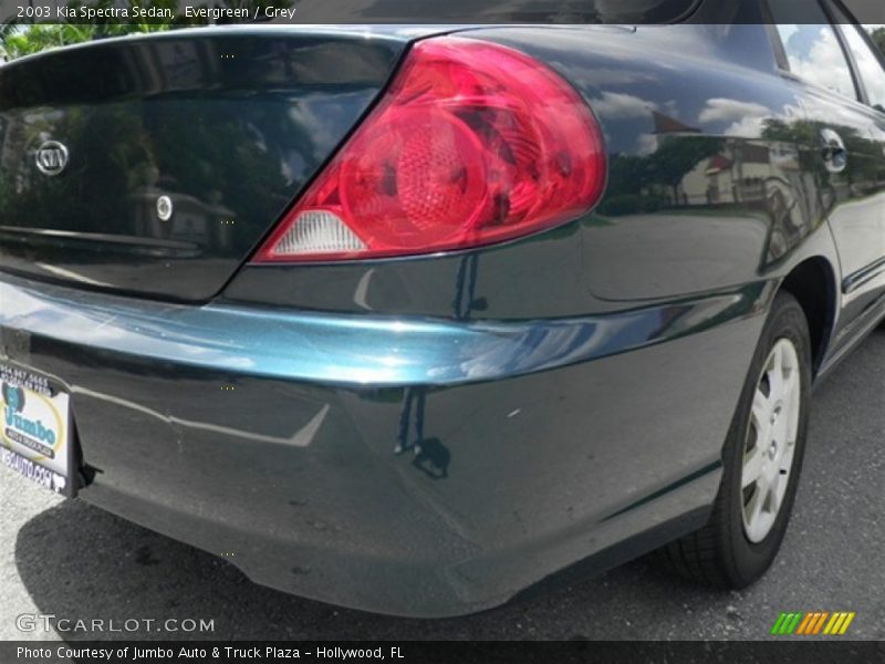 Evergreen / Grey 2003 Kia Spectra Sedan