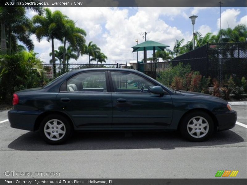Evergreen / Grey 2003 Kia Spectra Sedan