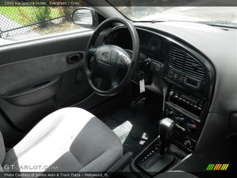 Evergreen / Grey 2003 Kia Spectra Sedan