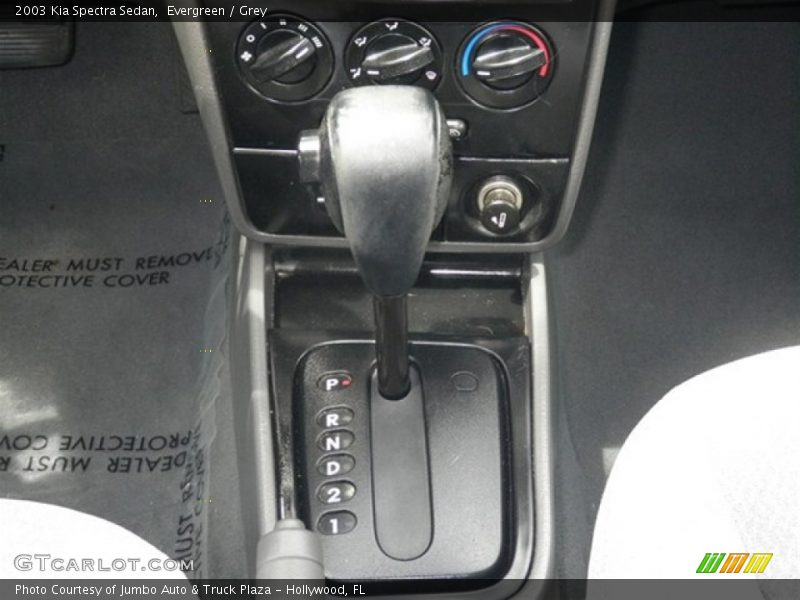 Evergreen / Grey 2003 Kia Spectra Sedan