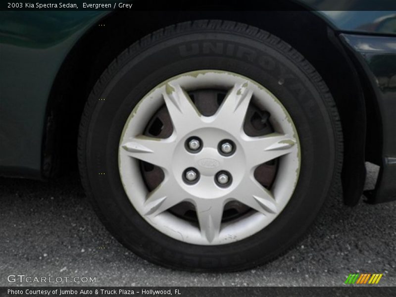 Evergreen / Grey 2003 Kia Spectra Sedan