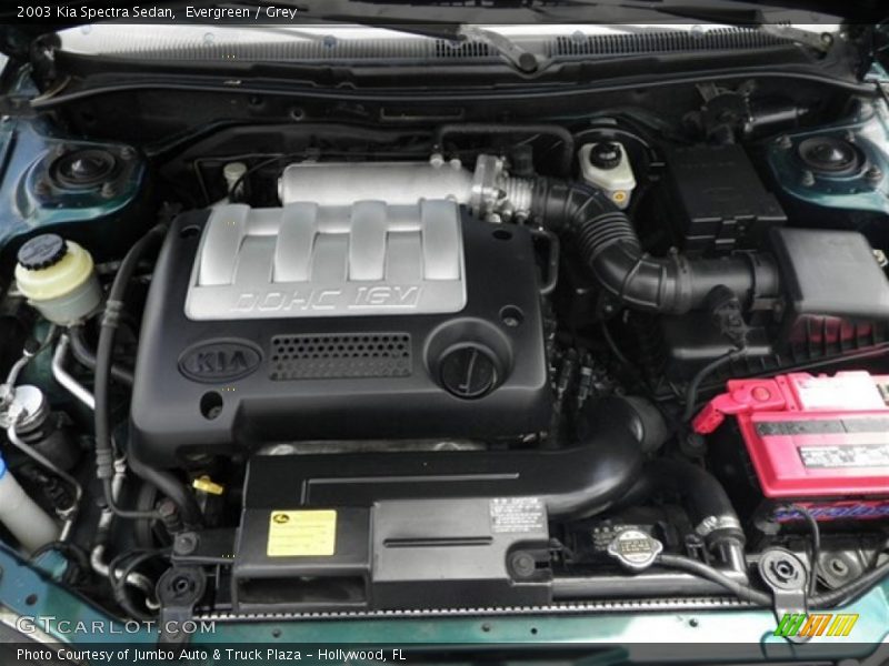 Evergreen / Grey 2003 Kia Spectra Sedan