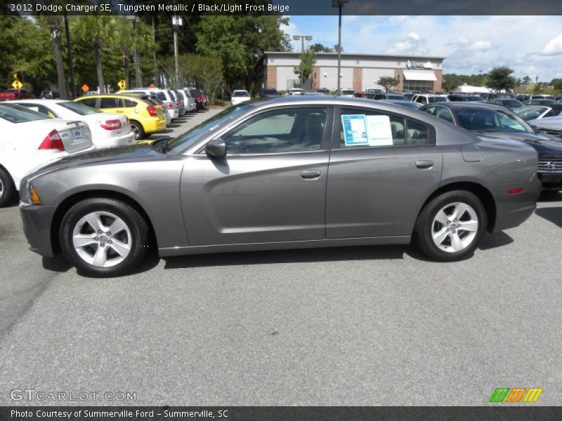 Tungsten Metallic / Black/Light Frost Beige 2012 Dodge Charger SE