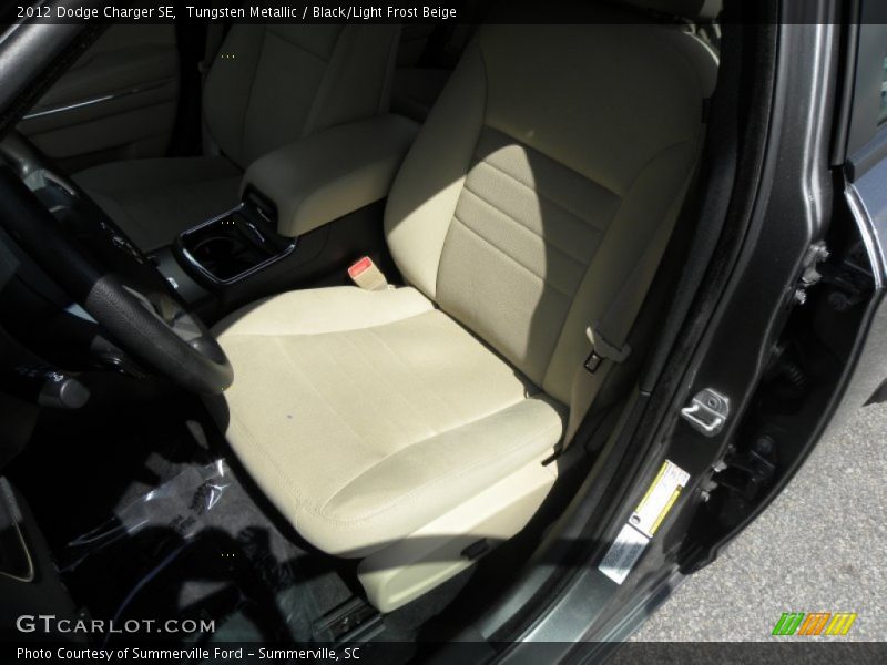 Tungsten Metallic / Black/Light Frost Beige 2012 Dodge Charger SE