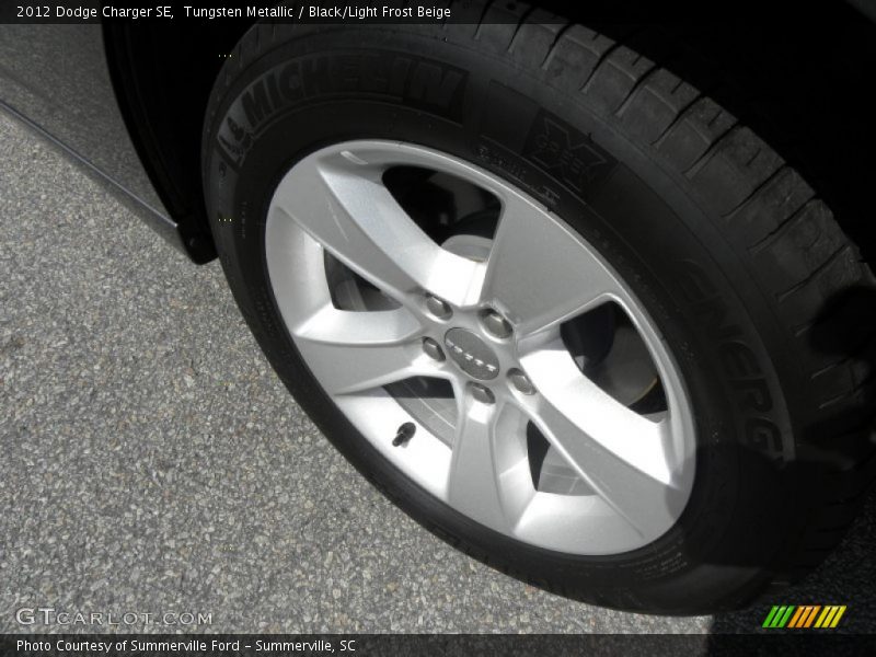 Tungsten Metallic / Black/Light Frost Beige 2012 Dodge Charger SE