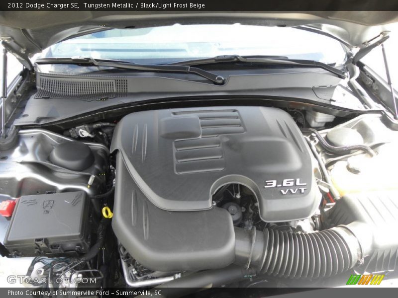 Tungsten Metallic / Black/Light Frost Beige 2012 Dodge Charger SE