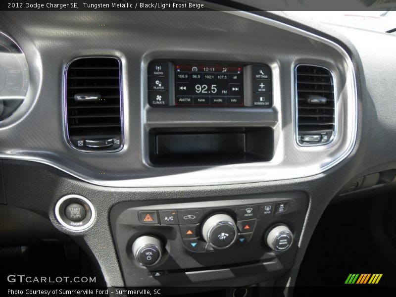Tungsten Metallic / Black/Light Frost Beige 2012 Dodge Charger SE
