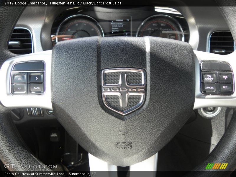 Tungsten Metallic / Black/Light Frost Beige 2012 Dodge Charger SE