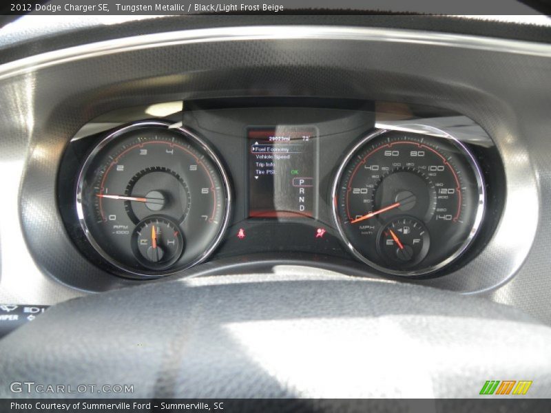Tungsten Metallic / Black/Light Frost Beige 2012 Dodge Charger SE