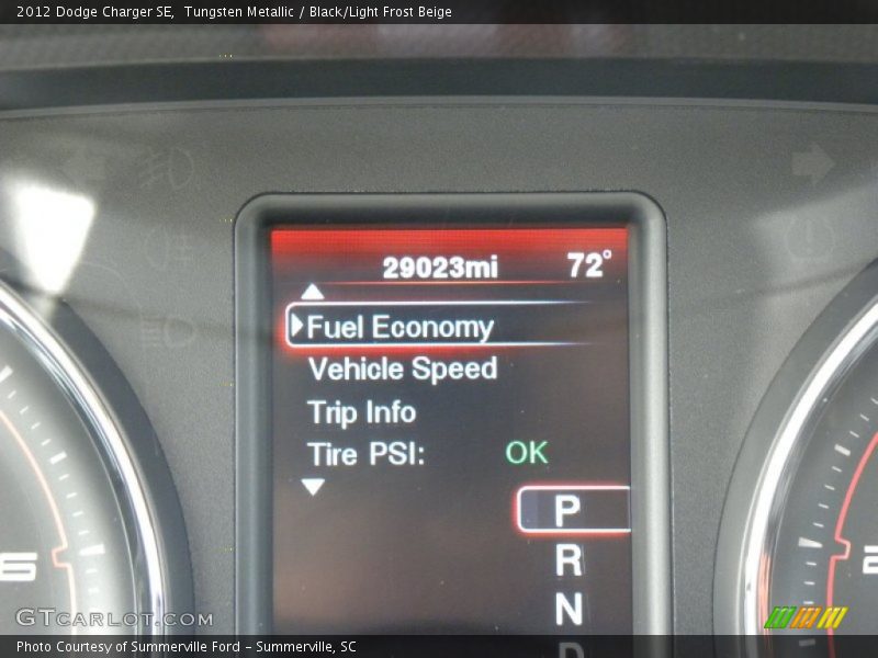 Tungsten Metallic / Black/Light Frost Beige 2012 Dodge Charger SE