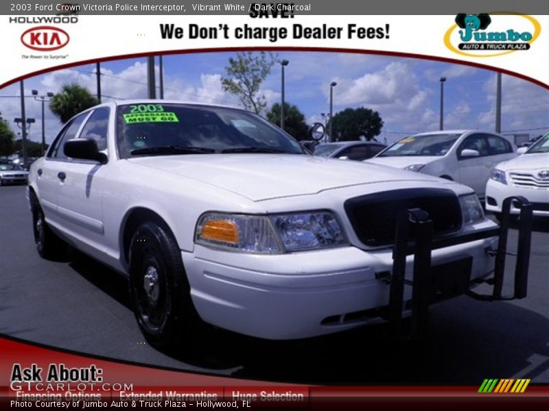 Vibrant White / Dark Charcoal 2003 Ford Crown Victoria Police Interceptor
