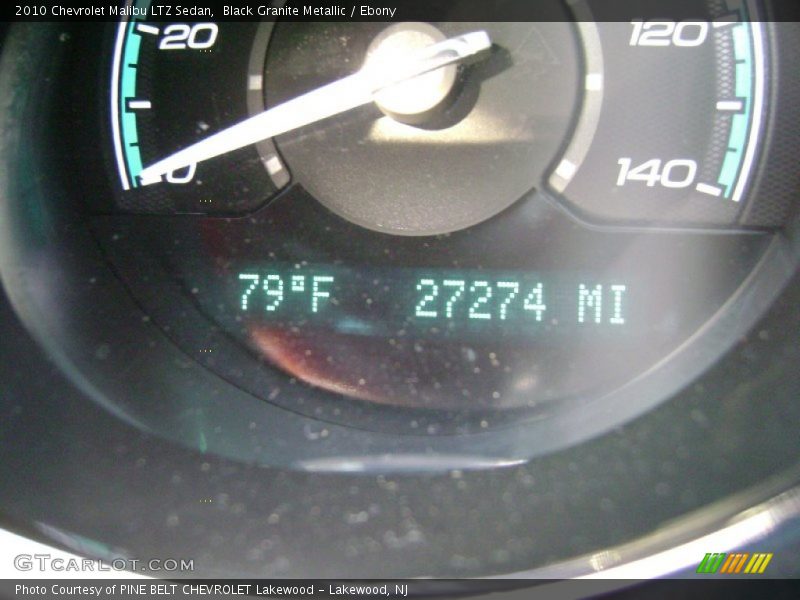 Black Granite Metallic / Ebony 2010 Chevrolet Malibu LTZ Sedan