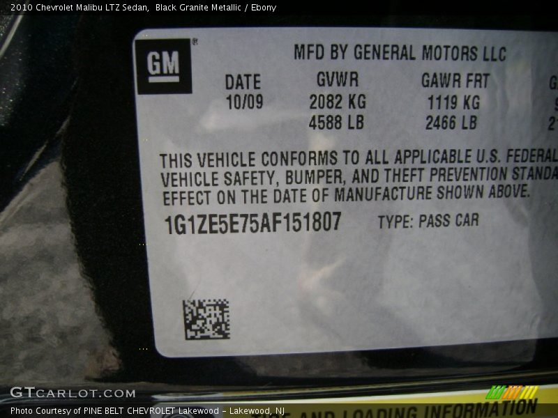 Black Granite Metallic / Ebony 2010 Chevrolet Malibu LTZ Sedan
