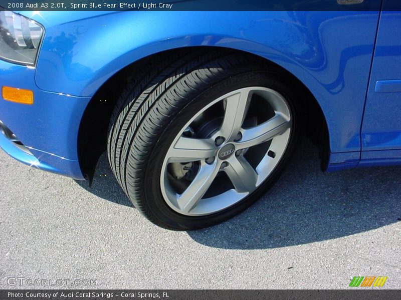 Sprint Blue Pearl Effect / Light Gray 2008 Audi A3 2.0T