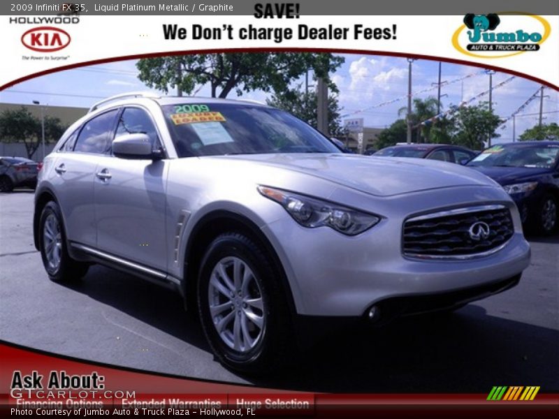 Liquid Platinum Metallic / Graphite 2009 Infiniti FX 35