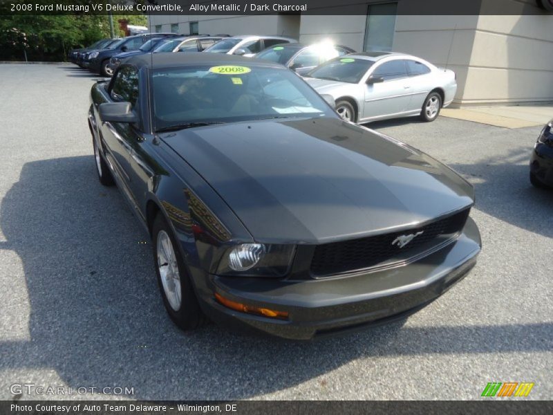 Alloy Metallic / Dark Charcoal 2008 Ford Mustang V6 Deluxe Convertible
