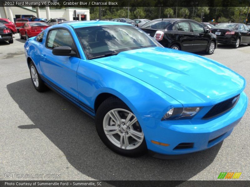 Grabber Blue / Charcoal Black 2012 Ford Mustang V6 Coupe