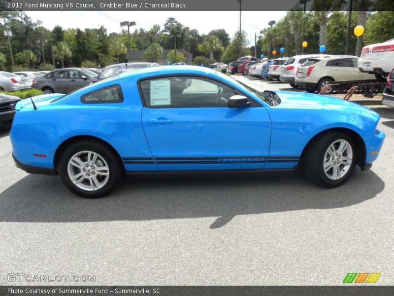 Grabber Blue / Charcoal Black 2012 Ford Mustang V6 Coupe