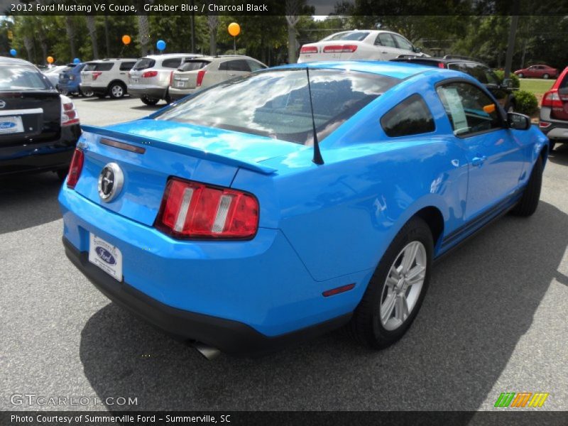 Grabber Blue / Charcoal Black 2012 Ford Mustang V6 Coupe