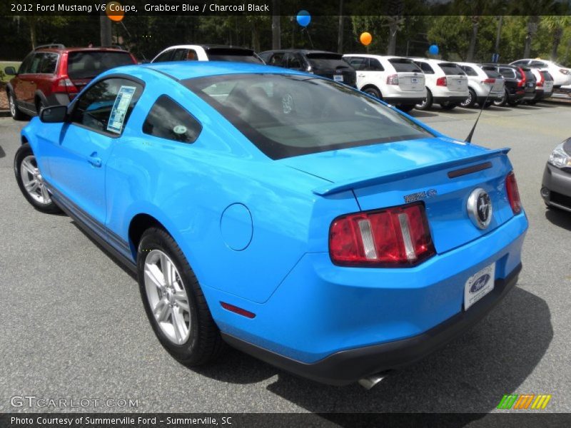 Grabber Blue / Charcoal Black 2012 Ford Mustang V6 Coupe