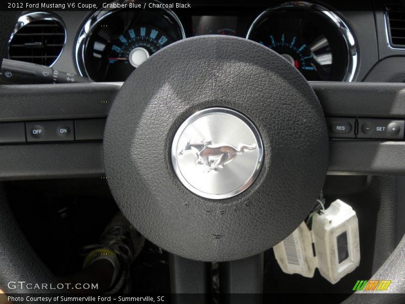 Grabber Blue / Charcoal Black 2012 Ford Mustang V6 Coupe