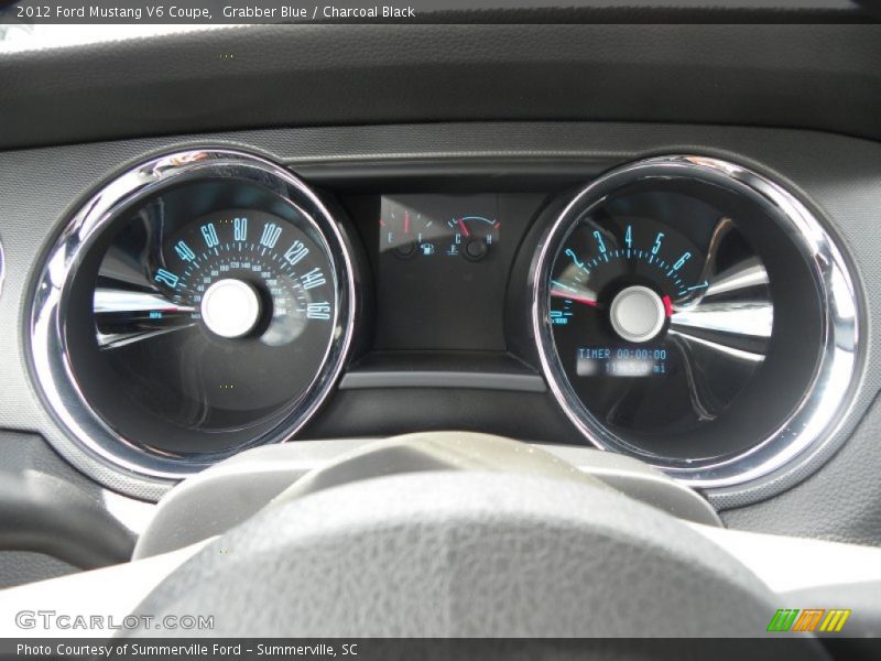 Grabber Blue / Charcoal Black 2012 Ford Mustang V6 Coupe