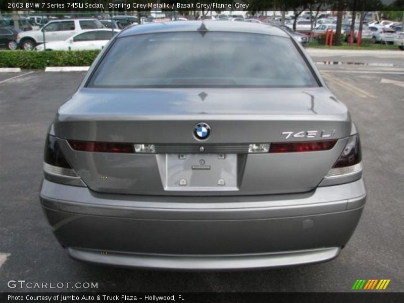Sterling Grey Metallic / Basalt Grey/Flannel Grey 2003 BMW 7 Series 745Li Sedan