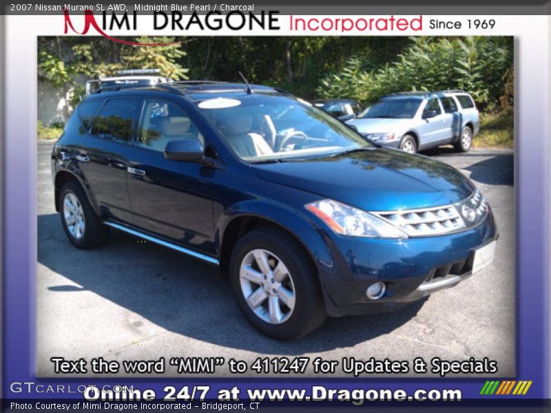 Midnight Blue Pearl / Charcoal 2007 Nissan Murano SL AWD