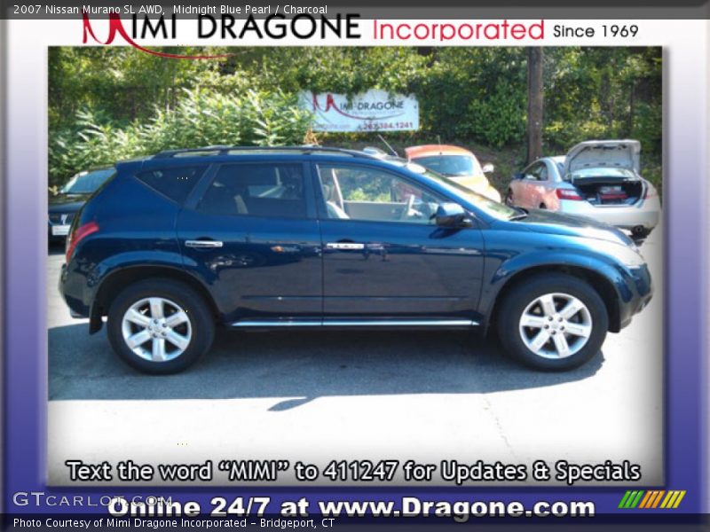 Midnight Blue Pearl / Charcoal 2007 Nissan Murano SL AWD