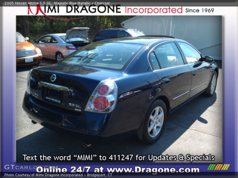 Majestic Blue Metallic / Charcoal 2005 Nissan Altima 3.5 SE