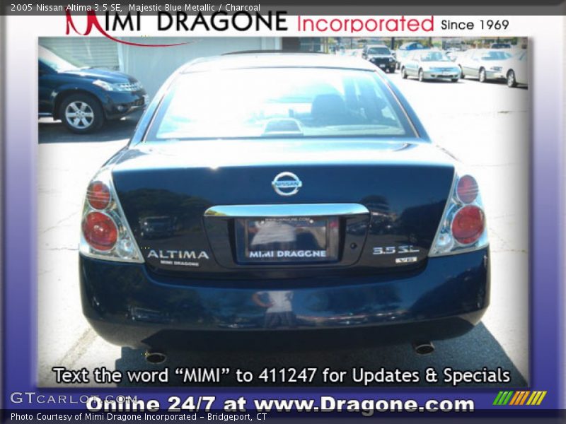 Majestic Blue Metallic / Charcoal 2005 Nissan Altima 3.5 SE
