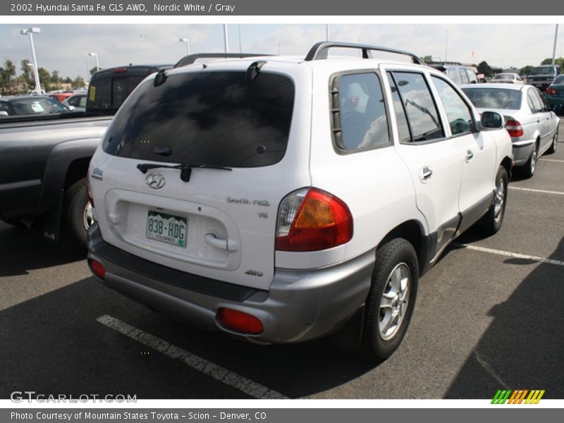 Nordic White / Gray 2002 Hyundai Santa Fe GLS AWD