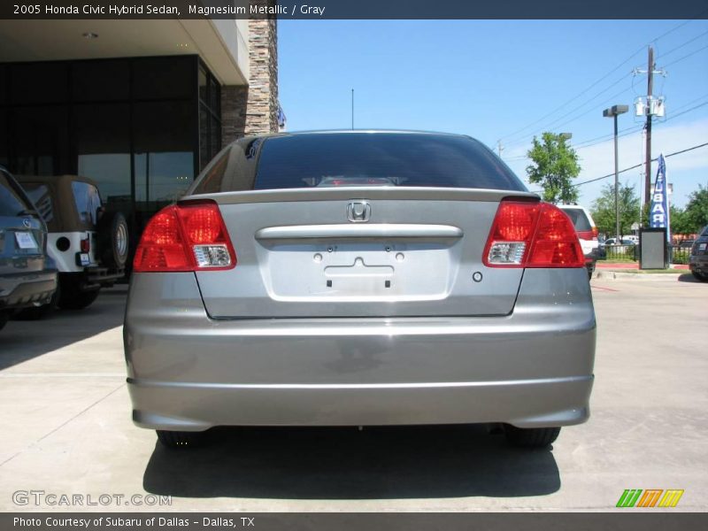 Magnesium Metallic / Gray 2005 Honda Civic Hybrid Sedan