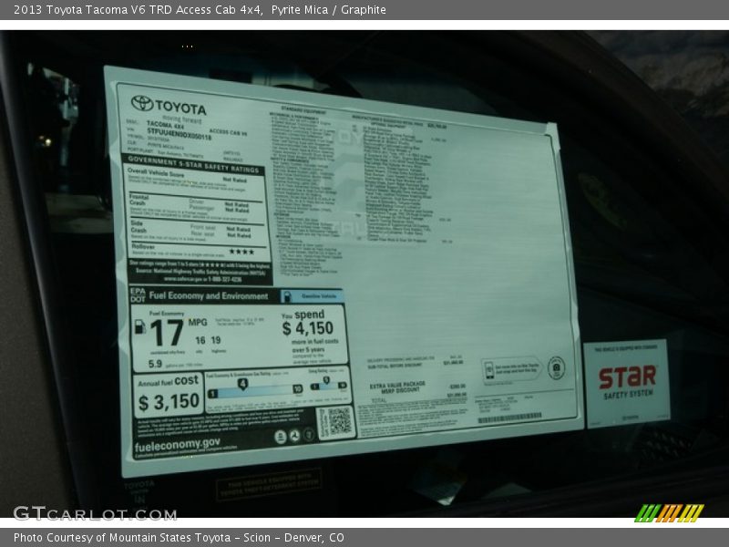 Pyrite Mica / Graphite 2013 Toyota Tacoma V6 TRD Access Cab 4x4