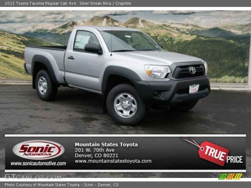 Silver Streak Mica / Graphite 2013 Toyota Tacoma Regular Cab 4x4