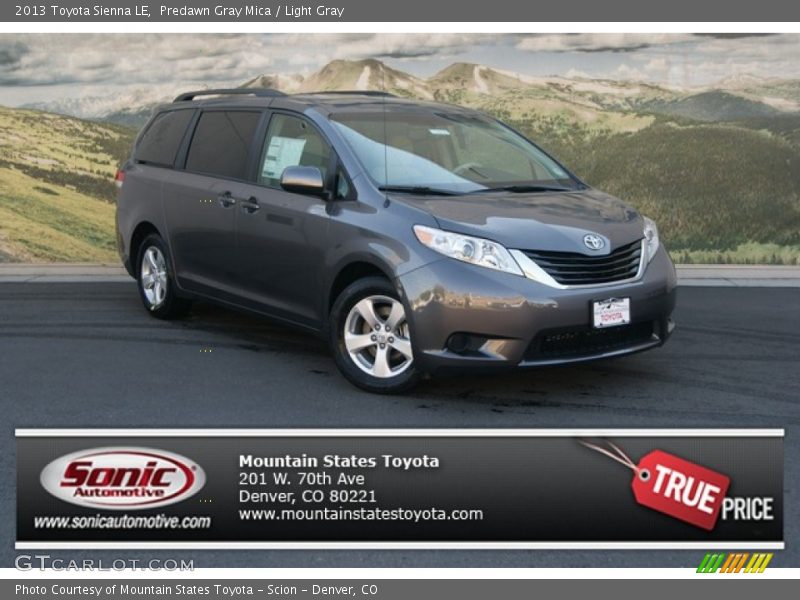 Predawn Gray Mica / Light Gray 2013 Toyota Sienna LE