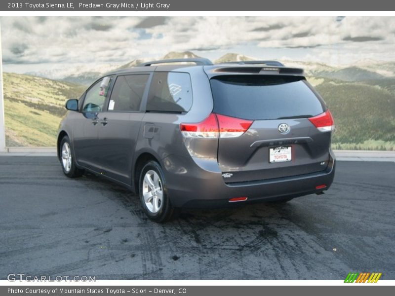 Predawn Gray Mica / Light Gray 2013 Toyota Sienna LE