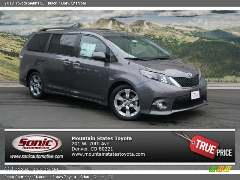 Black / Dark Charcoal 2013 Toyota Sienna SE