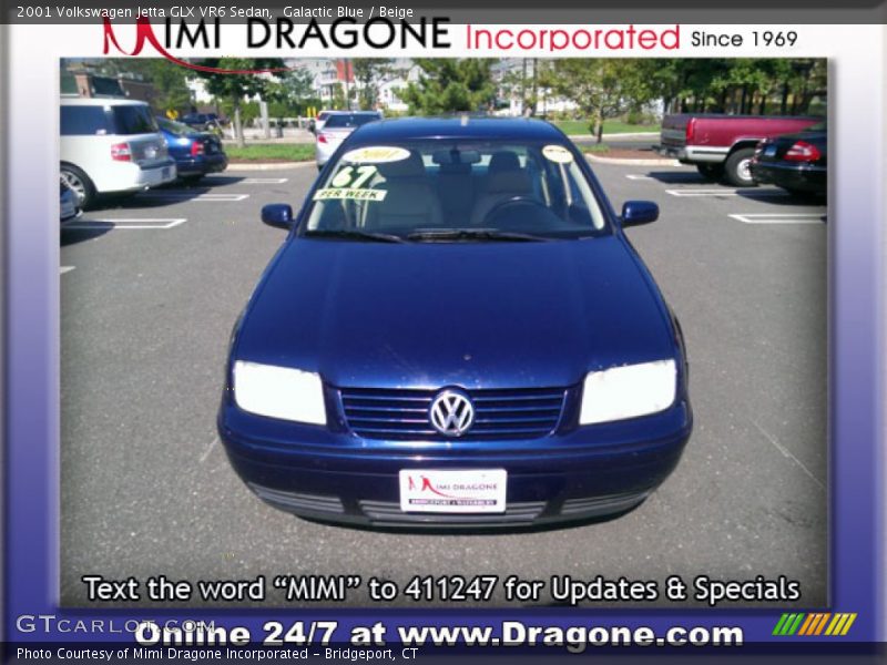 Galactic Blue / Beige 2001 Volkswagen Jetta GLX VR6 Sedan