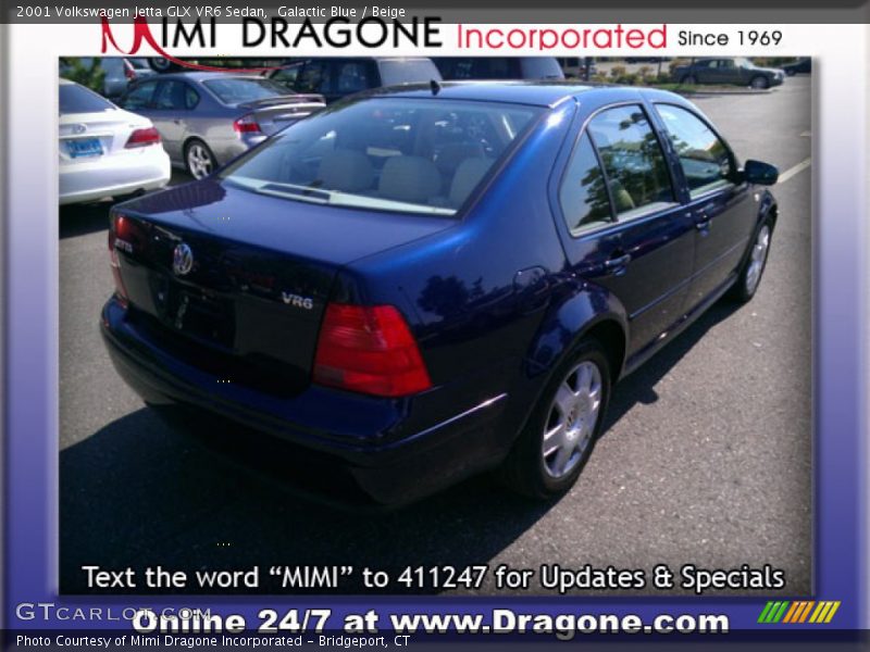 Galactic Blue / Beige 2001 Volkswagen Jetta GLX VR6 Sedan