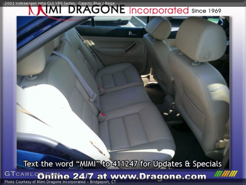 Galactic Blue / Beige 2001 Volkswagen Jetta GLX VR6 Sedan